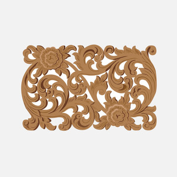 wooden carved frame