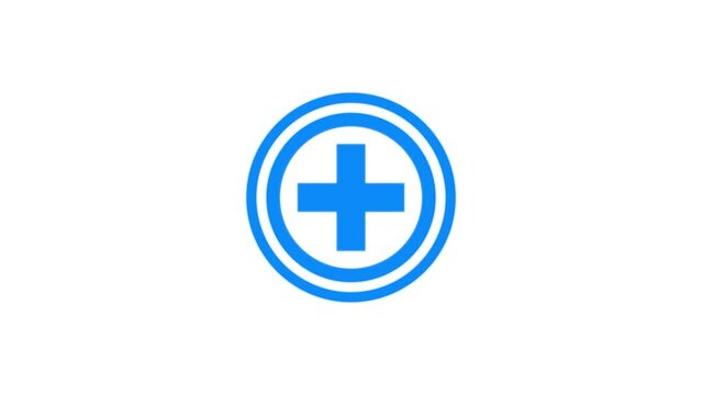  Hospital icon and plus icon . on the white background .