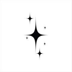 Fototapeta premium Sparkle shiny icon vector illustration. Clean black and white.