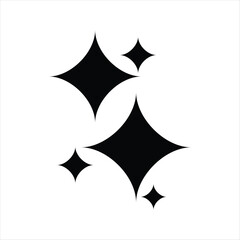 Fototapeta premium Sparkle shiny icon vector illustration. Clean black and white.