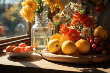 Still life. Fruits are on the table