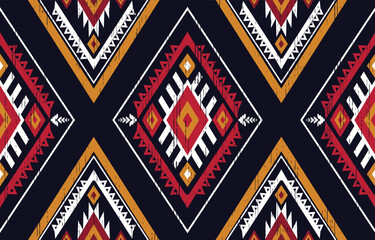 Illustration of Ethnic abstract background. Seamless pattern in tribal, folk embroidery, Mexican style. Aztec geometric art ornament print.Design for carpet, clothing, wrapping, fabric, textile