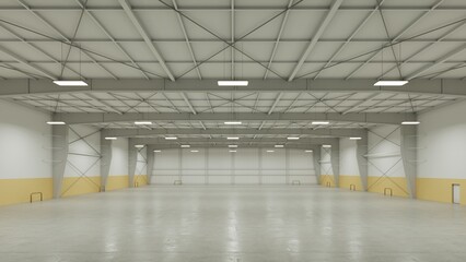parking garage.3D render of empty exhibition space. backdrop for exhibitions and events