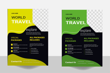 flier ,  creative, design,
fographic, modern, publication, 
 style, vector, headline, element, poster, 
travel, nature, earth, social, Green, shape, natural, media, tour, tourism, 
vacation, trip, hol