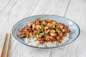 Gochujang eggplant rice