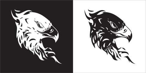  Illustration vector graphics of head eagle icon