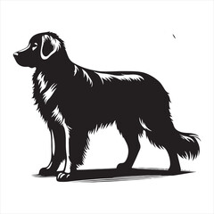 Dog Silhouette - Agility Dogs, Obedient Breeds, and Training Moments Captured in Dynamic Shadows - Minimallest dog black vector
