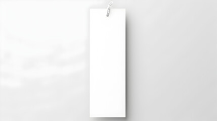 minimalist white blank bookmark mockup