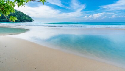 the clean and beautiful white beach of southern thailand - obrazy, fototapety, plakaty