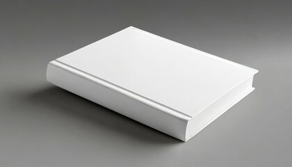 blank white book mock up on soft gray background 3d rendering