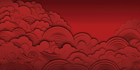 Fototapeta na wymiar Chinese New Year card, dark red color background for greetings, cards and wallpapers