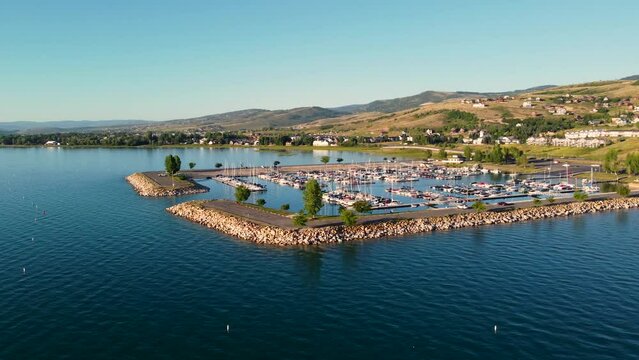 Bear Lake State Park Utah Marina Boat Ramp and Dock