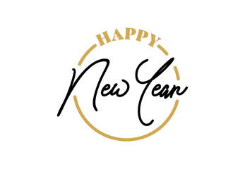 Happy new year greeting logo.