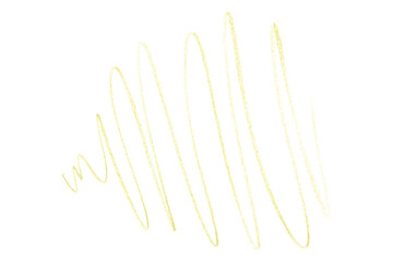 light yellow pencil strokes isolated on transparent background