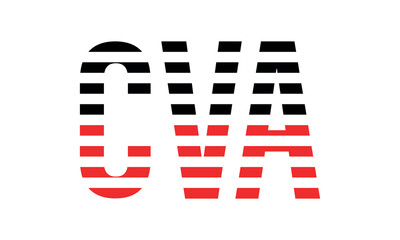 CVA three initial letter iconic line negative space minimal logo design vector template. monogram, abstract, wordmark, business, typography, minimalist, brand, company, flat, modern, unique, simple