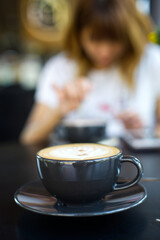 woman with cup of coffee