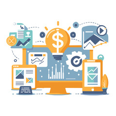 Banking and financial tech concept