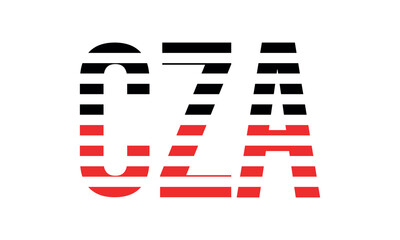 CZA three initial letter iconic line negative space minimal logo design vector template. monogram, abstract, wordmark, business, typography, minimalist, brand, company, flat, modern, unique, simple