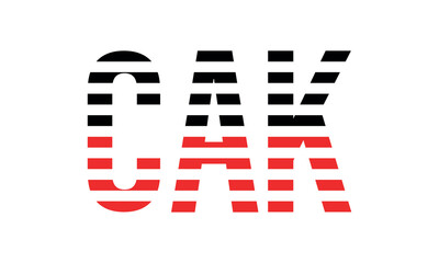 CAK three initial letter iconic line negative space minimal logo design vector template. monogram, abstract, wordmark, business, typography, minimalist, brand, company, flat, modern, unique, simple