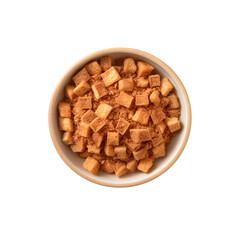  So Sweet bread croutons in wooden isolated on transparent background
