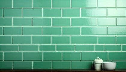 green tiles bathroom wall, background, 