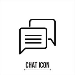 Chat Icon Vector Symbol Design Illustration. Black icon in white background