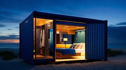 Nighttime Tranquility: HD Views Illuminate the Double Container Design