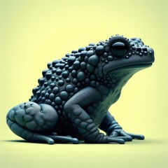 black frog on a  simple  background