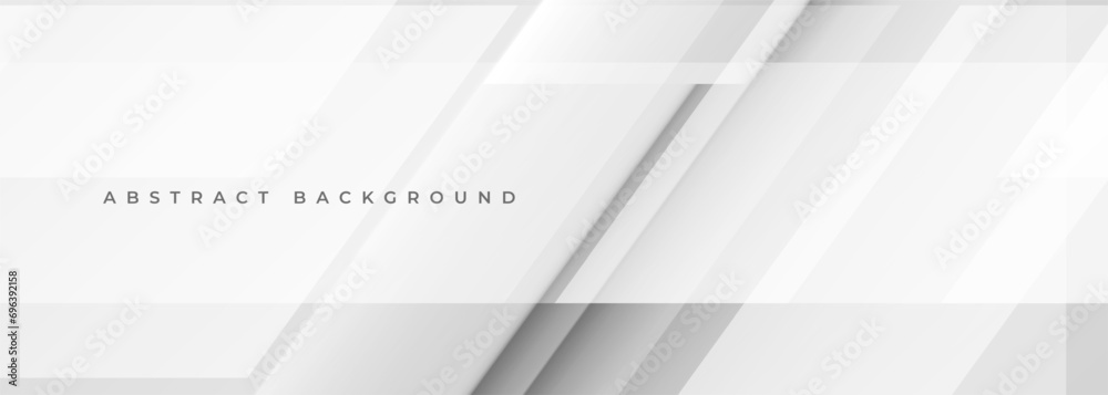 Aufkleber white abstract modern technology banner design. wide 3d geometric abstract background. white and gra