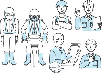 働く工事現場作業員 男性