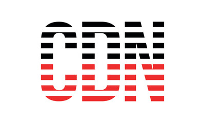 CDN three initial letter iconic line negative space minimal logo design vector template. monogram, abstract, wordmark, business, typography, minimalist, brand, company, flat, modern, unique, simple