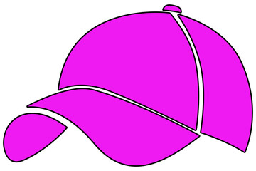 Ilustración de gorra rosa sin fondo