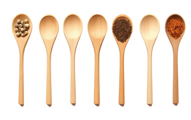 Wooden Spice Spoons On Transparent PNG