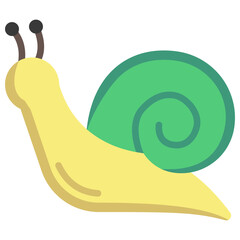snail multi color icon, related to spring theme. use for app and web development.