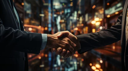 Foto op Canvas handshake between two business people © Umut