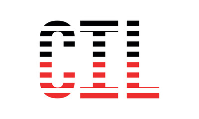 CIL three initial letter iconic line negative space minimal logo design vector template. monogram, abstract, wordmark, business, typography, minimalist, brand, company, flat, modern, unique, simple