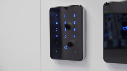 Keypad panel. Keyboard for entering home. Home Protection
