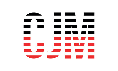 CJM three initial letter iconic line negative space minimal logo design vector template. monogram, abstract, wordmark, business, typography, minimalist, brand, company, flat, modern, unique, simple