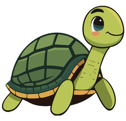 Obraz premium Smiling turtle illustration - GENERATIVE AI