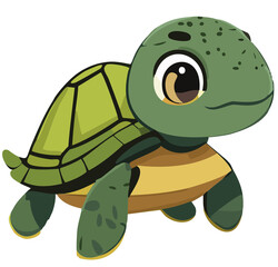 Adorable cartoon turtle - GENERATIVE AI
