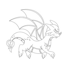 Cartoon dragon outlines for coloring.