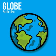 Earth Like Globe Planet Illustration