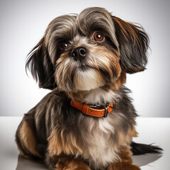 Shih tzu dog, on white background.