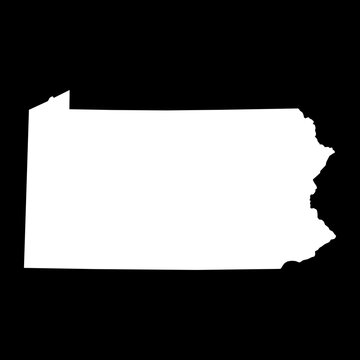 recommend clip art: Pennsylvania map shape, united states of america. Flat concept icon symbol vector illustration