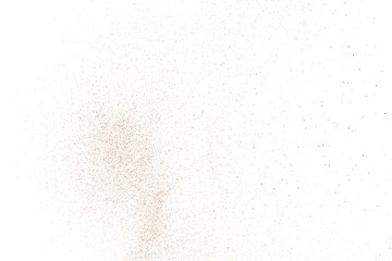 Coffee Color Grain Texture Isolated on White Background. Chocolate Shades Confetti. Brown Particles. Digitally Generated Image. Vector Illustration.