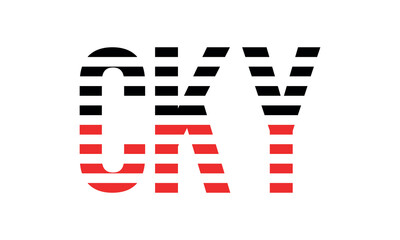 CKY three initial letter iconic line negative space minimal logo design vector template. monogram, abstract, wordmark, business, typography, minimalist, brand, company, flat, modern, unique, simple