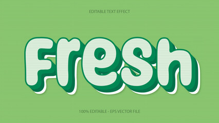Vector Fresh Editable Text Style Effect