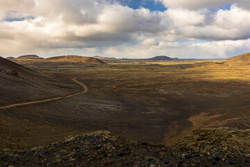 Volcano trail in iceland
