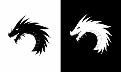 graphic vector illustration of snake dragon logo template