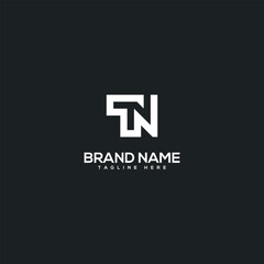Alphabet minimal letter TN NT logo design template - vector. - obrazy, fototapety, plakaty